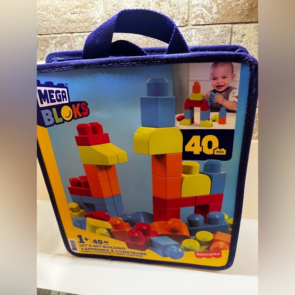 FISHER PRICE MEGA BLOCKS FIRST BUILDERS BIG BLOCKS IN BAG. 50 PIECES